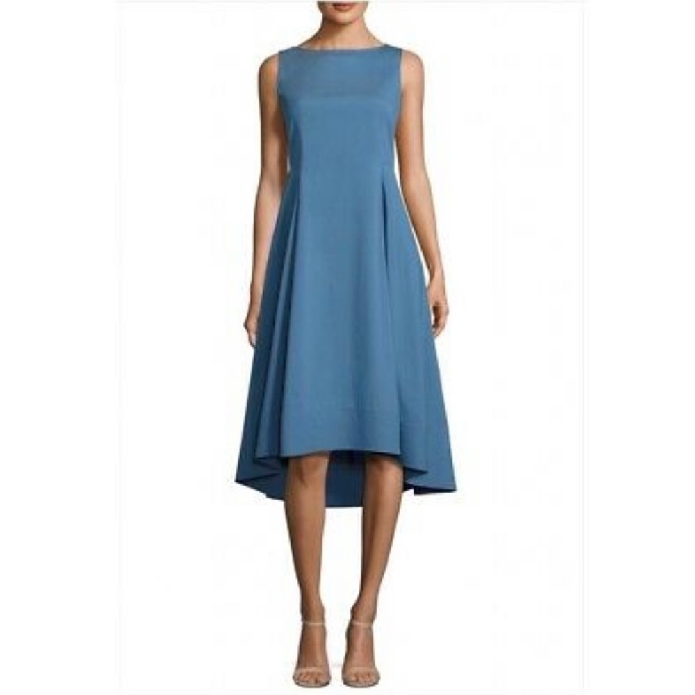 Lafayette 148 NY Pleated Blue Dress - Wedding guest dress, cocktail party dress